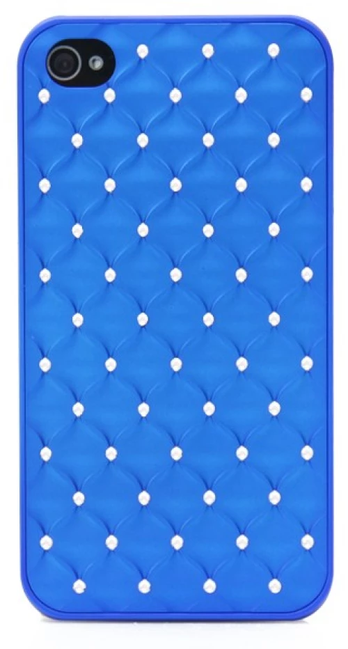 BACK COVER  ΜΕ ΣΤΡΑΣΣ ΓΙΑ IPHONE 4/4S IK115 IK115 OEM_ΜΠΛΕ