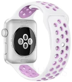 OEM SILICONE BAND FOR APPLE WATCH 42-44-45MM (PURPLE/WHITE) 111.0286