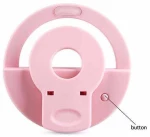 RK-12/PINK White Επαναφορτιζόμενο LED Selfie RING LIGHT