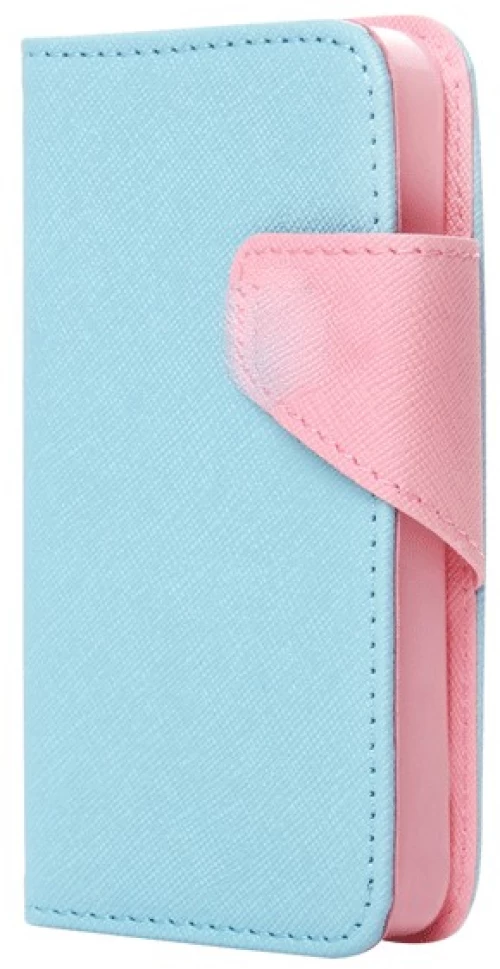 BOOK CASE ΓΙΑ IPHONE 6/6S LIGHT BLUE PINK IK634_ΘΑΛΑΣΣΙ