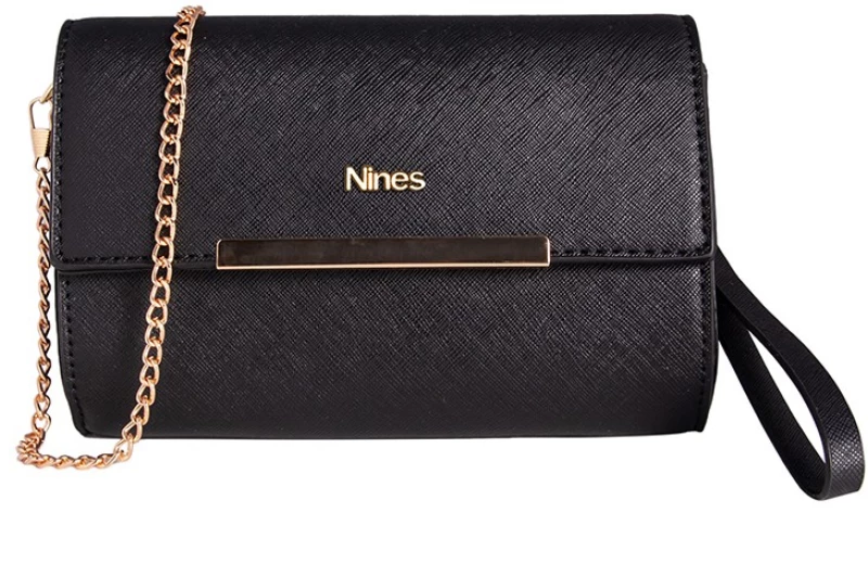 NINES Σετ 2 τεμαχίων Τσάντα χειρός και Χιαστί 196620L9+ ΔΩΡΟ Nécessaire_ΜΑΥΡΟ