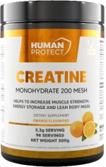 Human Protect Creatine Monohydrate Powder [500 Γραμμάρια] Πορτοκάλι
