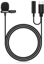 JH-042-A OEM LAVALIER HANDS FREE ΜΙΚΡΟΦΩΝΟ 2 ΣΕ 1 ME  TYPE C ΚΑΙ ΥΠΟΔΟΧΗ AUX