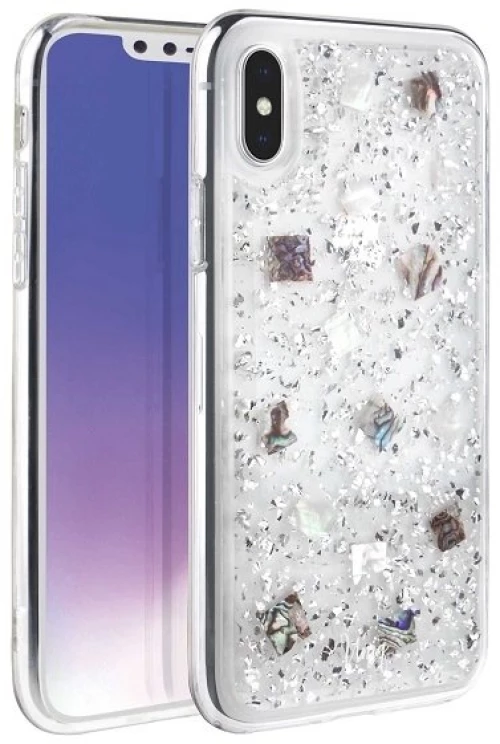 Uniq case Lumence Clear iPhone Xs Max silver / Perivvinkle silver