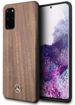 Mercedes MEHCS67VWOLB S20+ G985 hard case brązowy/brown Wood Line Walnut