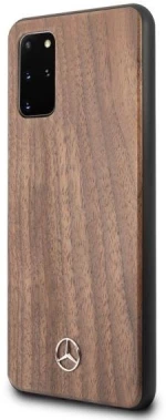 Mercedes MEHCS67VWOLB S20+ G985 hard case brązowy/brown Wood Line Walnut