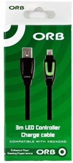 Xbox One - LED Controller Charge Cable 3m (ORB) / Xbox One