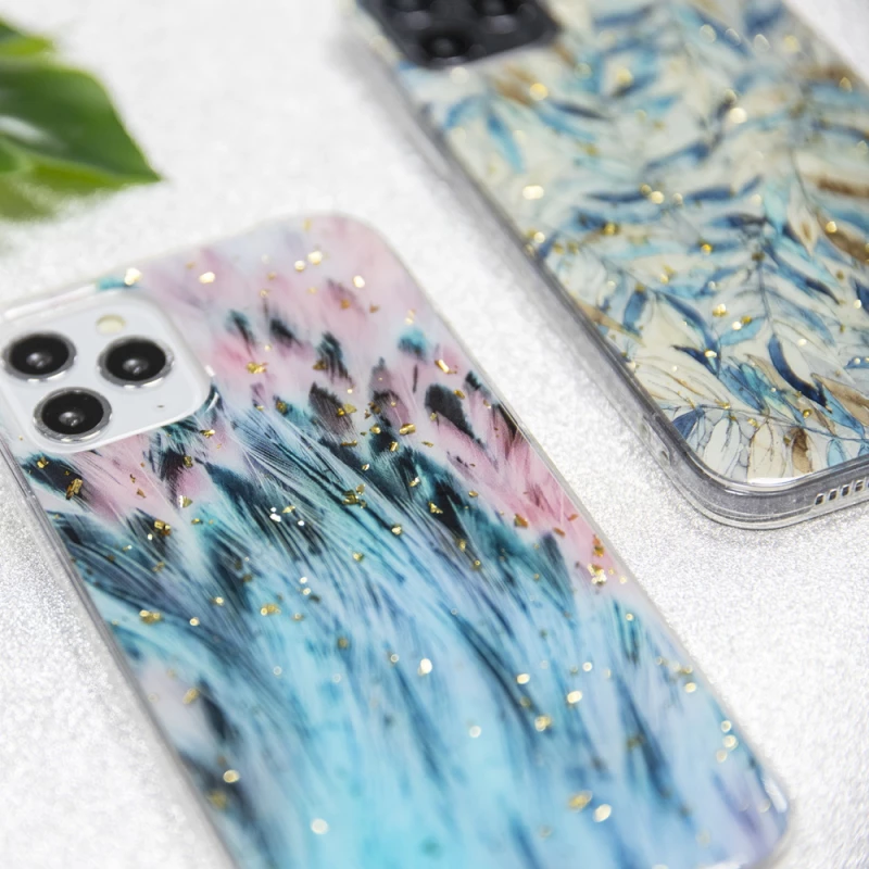 Gold Glam case  for Samsung A32 4G Peacock