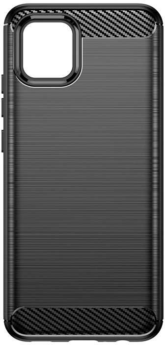 Carbon Case Flexible Cover TPU Case for Samsung A03S EU (166.5) black
