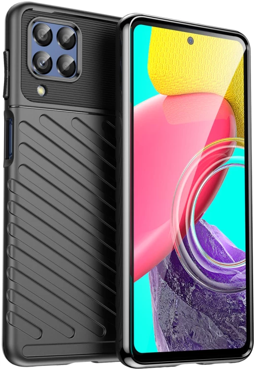 Thunder Case flexible armored cover for Samsung Galaxy M53 5G black