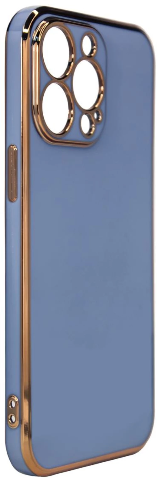 Lighting Color Case for Samsung Galaxy A12 5G gold frame gel cover blue