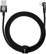 Baseus MVP 2 Elbow-shaped Fast Charging Data Cable USB to iP 2.4A 2m Black