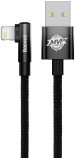 Baseus MVP 2 Elbow-shaped Fast Charging Data Cable USB to iP 2.4A 2m Black