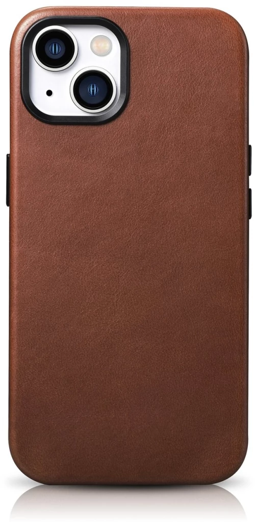 iCarer Oil Wax Premium Leather Case iPhone 14 Plus Magnetic Leather Case with MagSafe Brown (WMI14220703-RB)