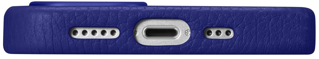 iCarer Litchi Premium Leather Case iPhone 14 Plus Magnetic Leather Case with MagSafe Dark Blue (WMI14220711-DB)
