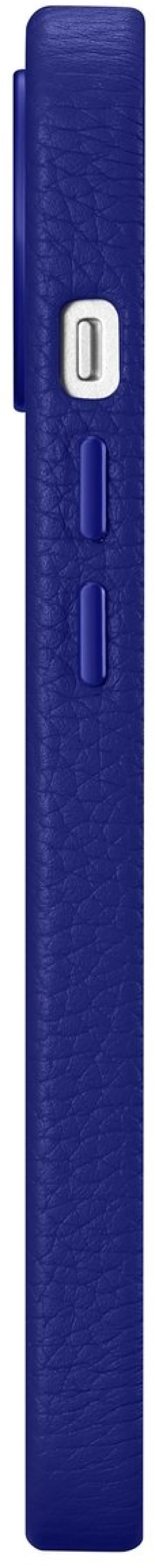 iCarer Litchi Premium Leather Case iPhone 14 Plus Magnetic Leather Case with MagSafe Dark Blue (WMI14220711-DB)