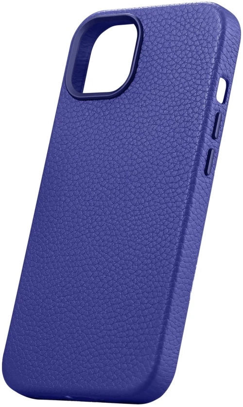 iCarer Litchi Premium Leather Case iPhone 14 Plus Magnetic Leather Case with MagSafe Dark Blue (WMI14220711-DB)