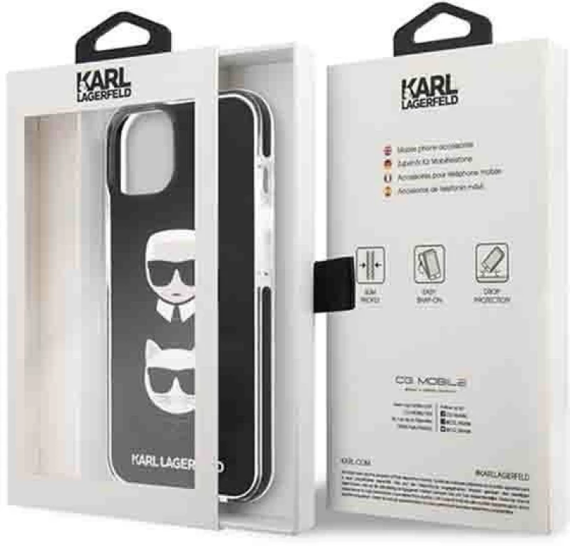 Karl Lagerfeld KLHCP13MTPE2TK iPhone 13 6,1" hardcase czarny/black Karl&Choupette Head