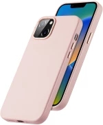 Dux Ducis Grit Leather Case for iPhone 14 Elegant Faux Leather Cover (MagSafe Compatible) Pink