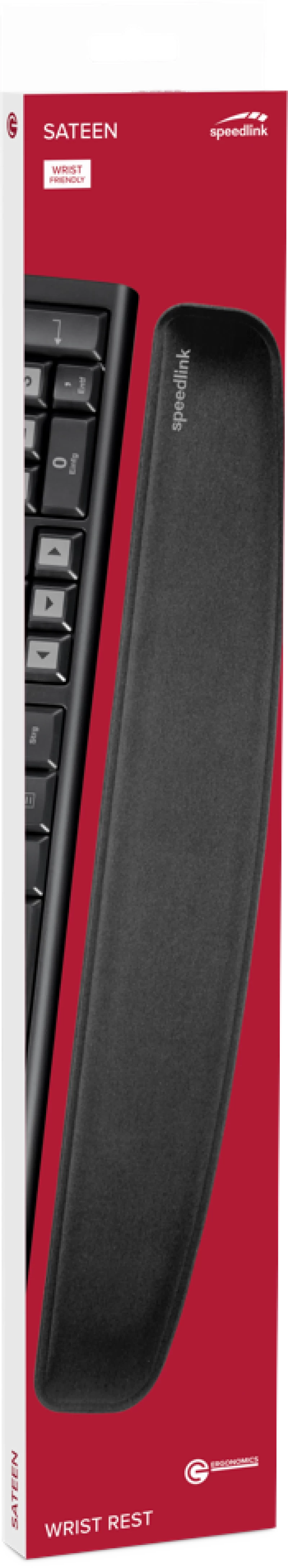 Speedlink - Sateen Ergonomic Keyboard Wristpad - Wrist Rest - Black / Computers