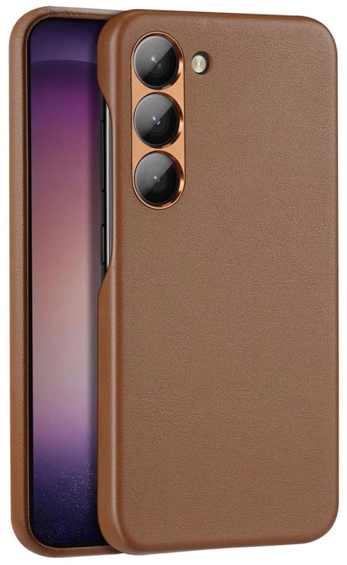 Dux Ducis Grit case for Samsung Galaxy S23+ elegant cover made of artificial leather MagSafe brown