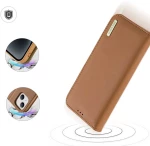 Dux Ducis Hivo iPhone 15 Plus wallet case with RFID blocking - brown