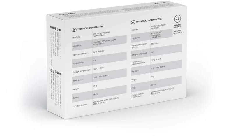 Savio 2.5" External HDD/SDD enclosure, USB 3.0, AK-65