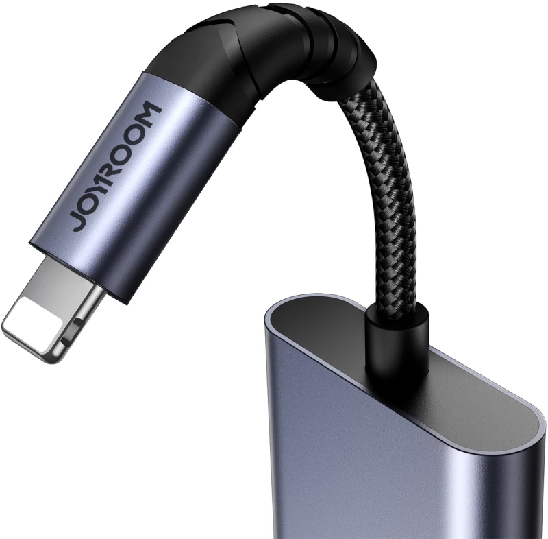 Joyroom SY-L02 Lightning to 2x Lightning DAC adapter 2in1 - black