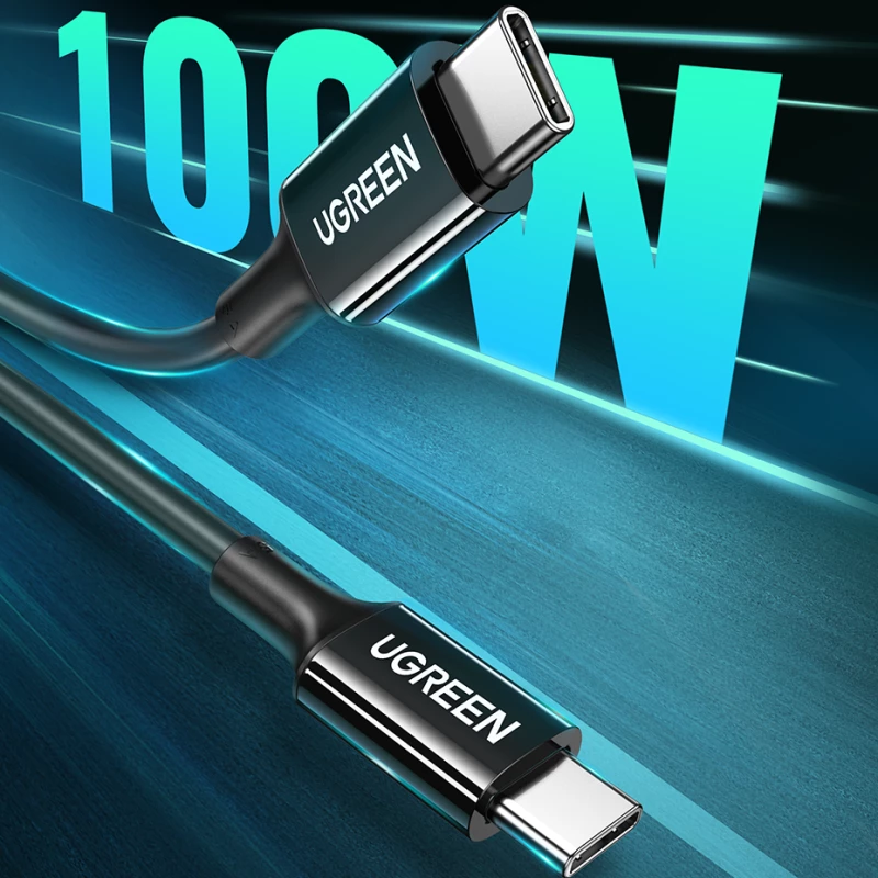 Ugreen US300 USB-C / USB-C cable 480Mb/s 5A 1m - black