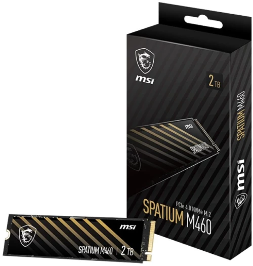 MSI SPATIUM M460 PCIe 4.0 NVMe M.2 1 TB PCI Express 4.0 3D NAND