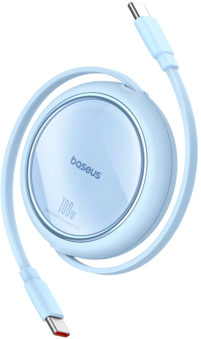 Baseus Free2Draw Mini USB-C - USB-C 100W 1m retractable cable - blue