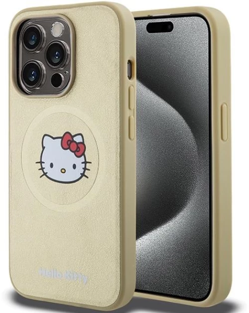 Hello Kitty Leather Kitty Head MagSafe case for iPhone 13 Pro / 13 - gold