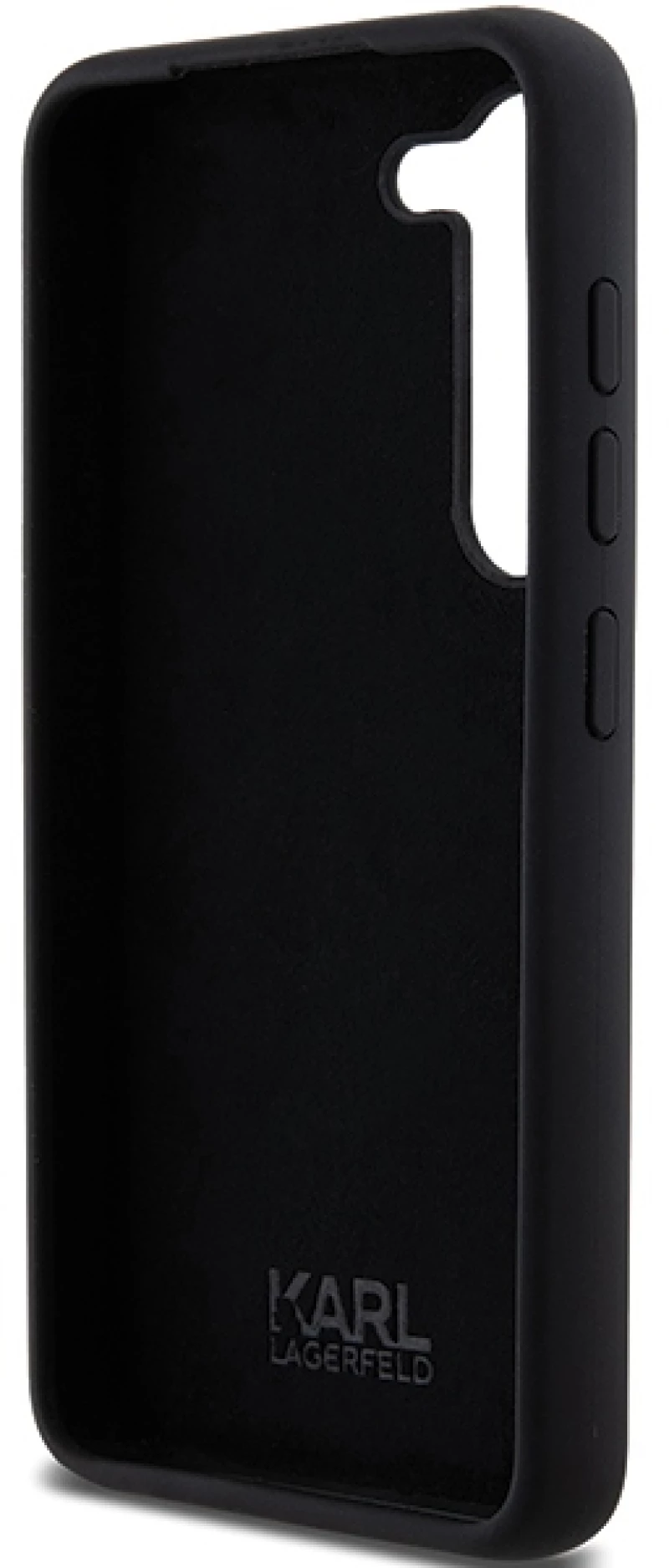 Karl Lagerfeld Silicone Choupette Metal Pin case for Samsung Galaxy S23 - black