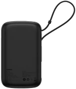 Baseus Qpow Pro+ 10000mAh 22.5W powerbank with built-in USB-C cable and display - black