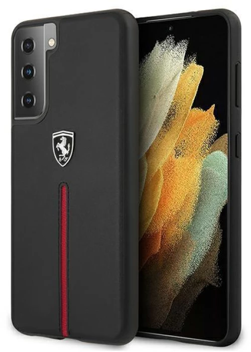 Ferrari FEOSIHCS21SBK S21 G991 black hardcase Off Track Leather Nylon Stripe