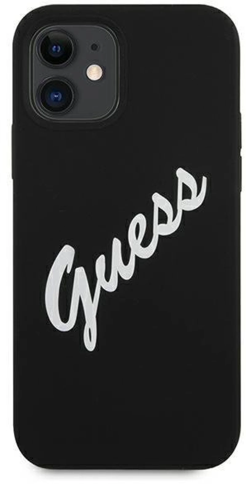 Guess GUHCP12SLSVSBW iPhone 12 mini 5.4 black and white / black white hardcase Silicone Vintage