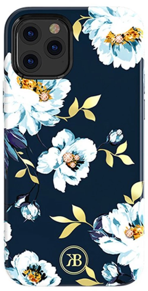 Kingxbar Blossom case decorated with original Swarovski crystals iPhone 12 Pro Max multicolour (Gardenia)