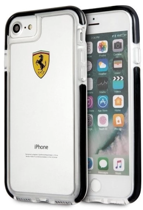Ferrari Hardcase FEGLHCP7BK iPhone 7/8 SE2020 Shockproof transparent black