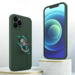 Ring Case silicone case with finger grip and stand for Samsung Galaxy S21 Ultra 5G dark blue