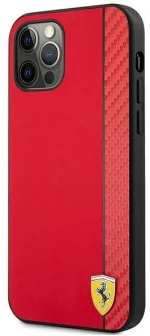 Ferrari FESAXHCP12LRE iPhone 12 Pro Max 6,7" red hardcase On Track Carbon Stripe