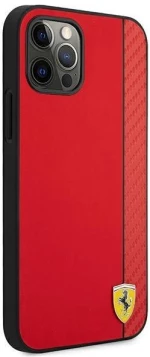 Ferrari FESAXHCP12LRE iPhone 12 Pro Max 6,7" red hardcase On Track Carbon Stripe