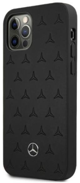 Mercedes MEHCP12LPSQBK iPhone 12 Pro Max 6,7" black hardcase Leather Stars Pattern