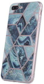 Geometric Marmur Case for iPhone 12 Pro Max 6,7" dark blue
