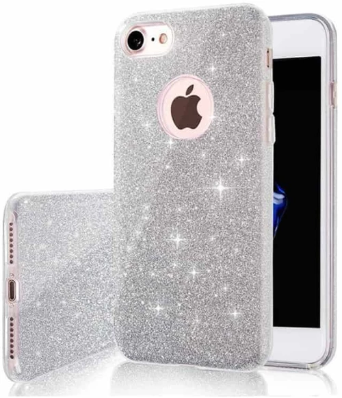 Glitter 3in1 case for iPhone 13 Pro Max 6,7" silver