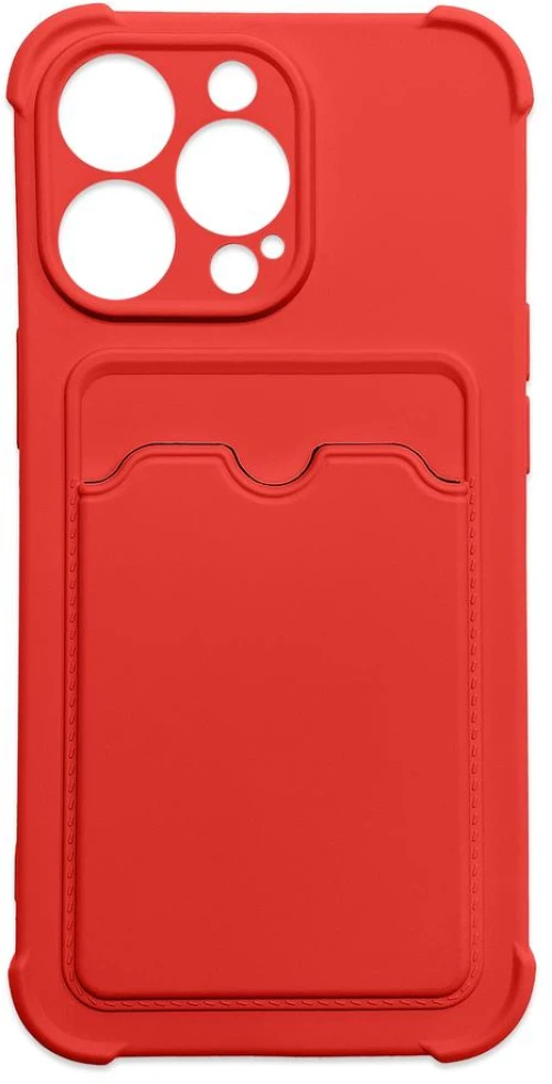 Card Armor Case cover for iPhone 12 Pro Max card wallet Air Bag armored housing red