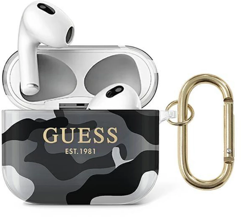 Guess GUA3UCAMG AirPods 3 cover black / black Camo Collection