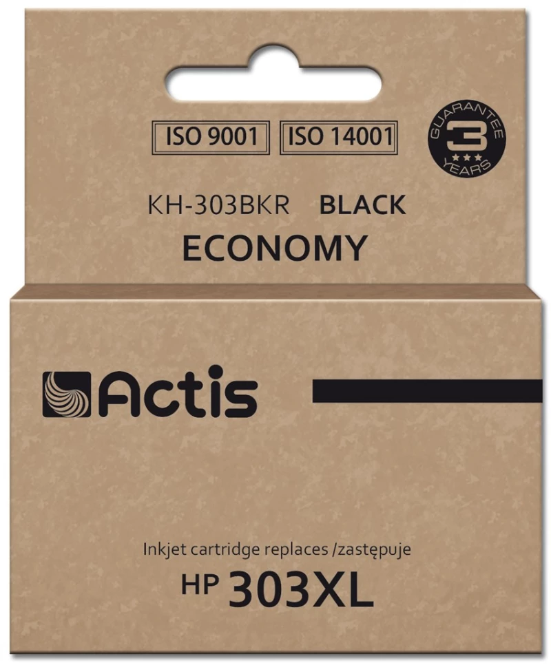 Actis KH-303BKR ink for HP printer, replacement HP 303XL T6N04AE; Premium; 20ml; 600 pages; black