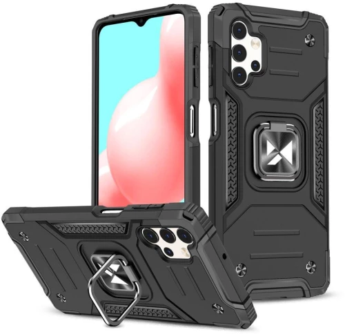 Wozinsky Ring Armor tough hybrid case cover + magnetic holder for Samsung Galaxy A73 black