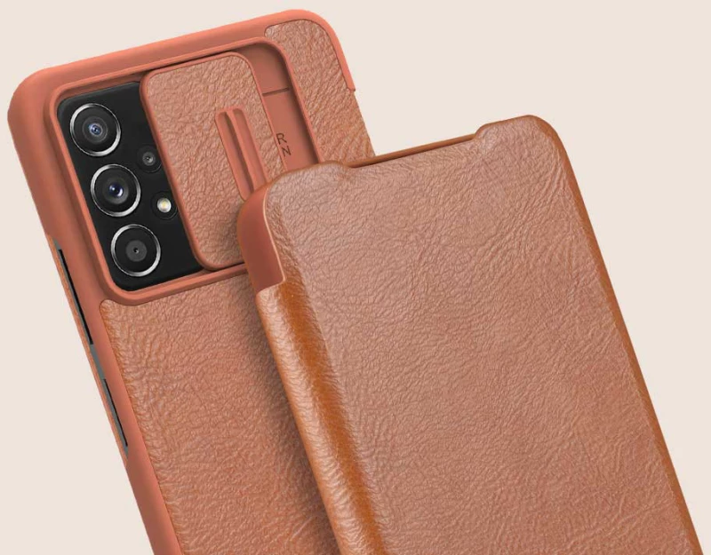 Nillkin Qin leather holster for Samsung Galaxy A73 brown