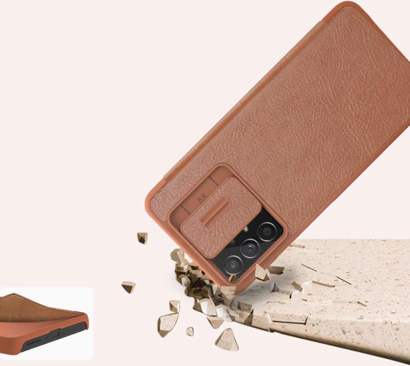 Nillkin Qin leather holster for Samsung Galaxy A73 brown